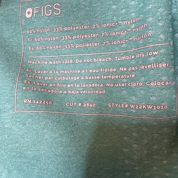 FIGS Limited Hydrogreen Underscrub Salta Seamless Long Sleeve Performance, Small - Picture 6 of 10